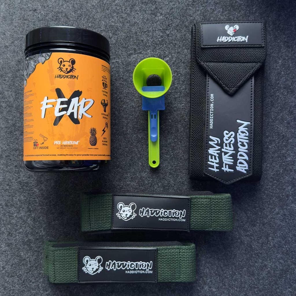 Fear X pre-workout Lifting straps and wrist straps