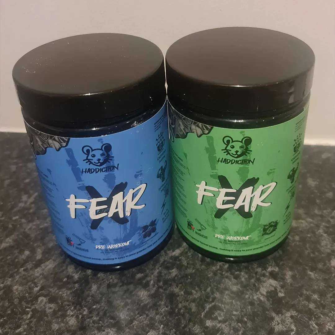 Haddiction Fear X pre-workout blue raspberry Kisis Andis