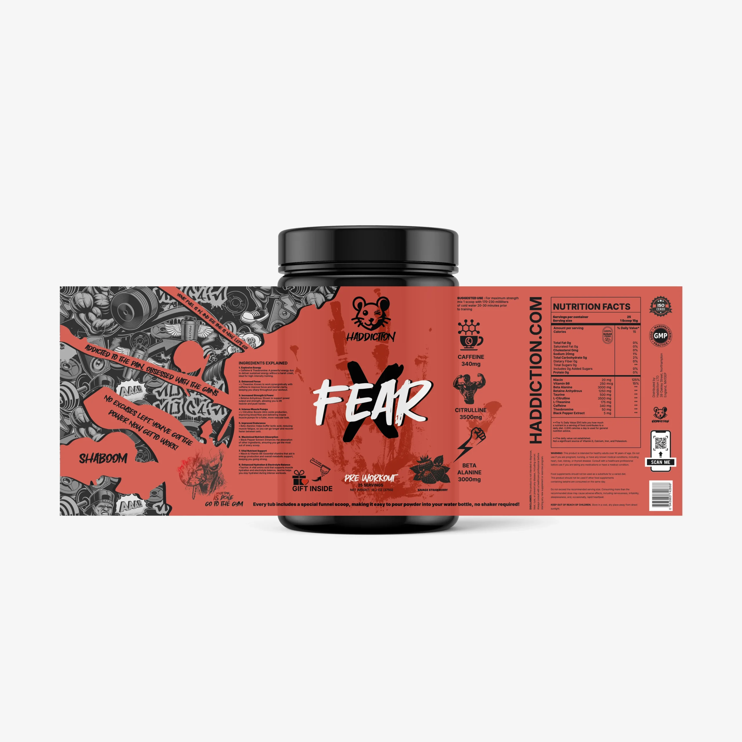 Strawberry Pre-Workout Fear X